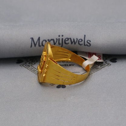 Handmade 22k Gold Ring Indian Jewelry, Ashoka Emblem Ring, K6017