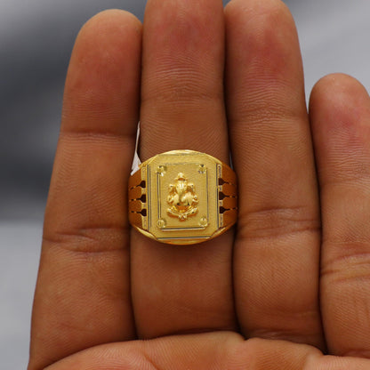 Ganeshji Ganesha Lord God 22k Gold Ring Elephant Jewelry, K6018