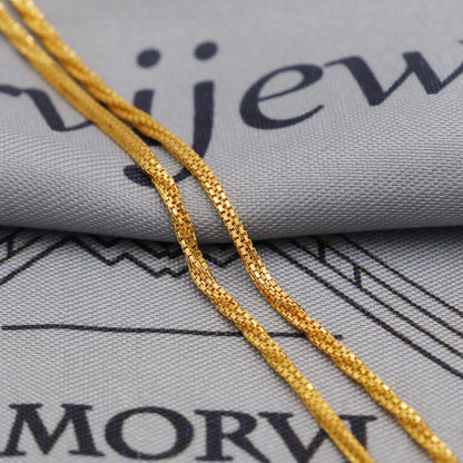 Twisted 22K Gold Box Square Chain Necklace, Yellow Gold Box Chain, Women Chain Necklace Jewelry, Chain Indian Necklace, Gift For Her, K6042