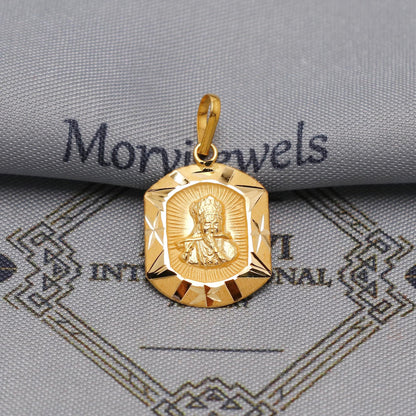 Lord Krishna Gold Pendant: 20k Yellow Gold Indian God Jewelry