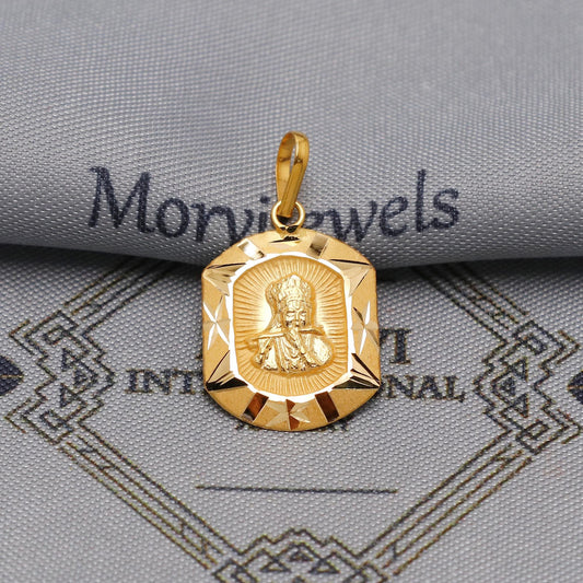 Lord Krishna Gold Pendant: 20k Yellow Gold Indian God Jewelry