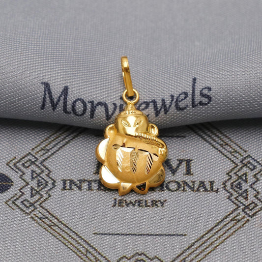 20k Yellow Gold Ganesha Pendant: Indian Jewelry Gift
