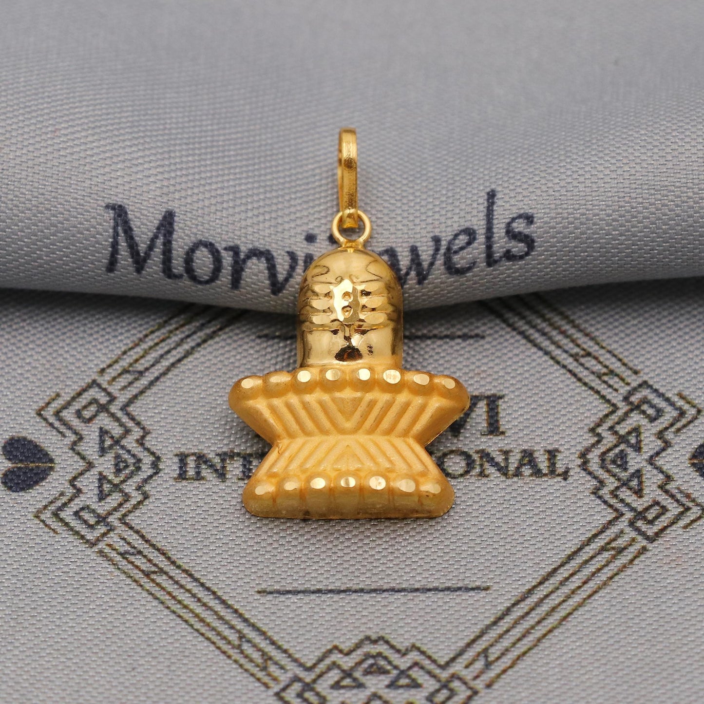 20k Yellow Gold Shivling Pendant: Indian God Shiva Jewelry