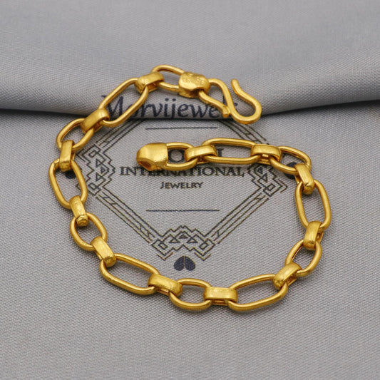 Real 22k Gold Bracelet: Handmade Indian Style Jewelry