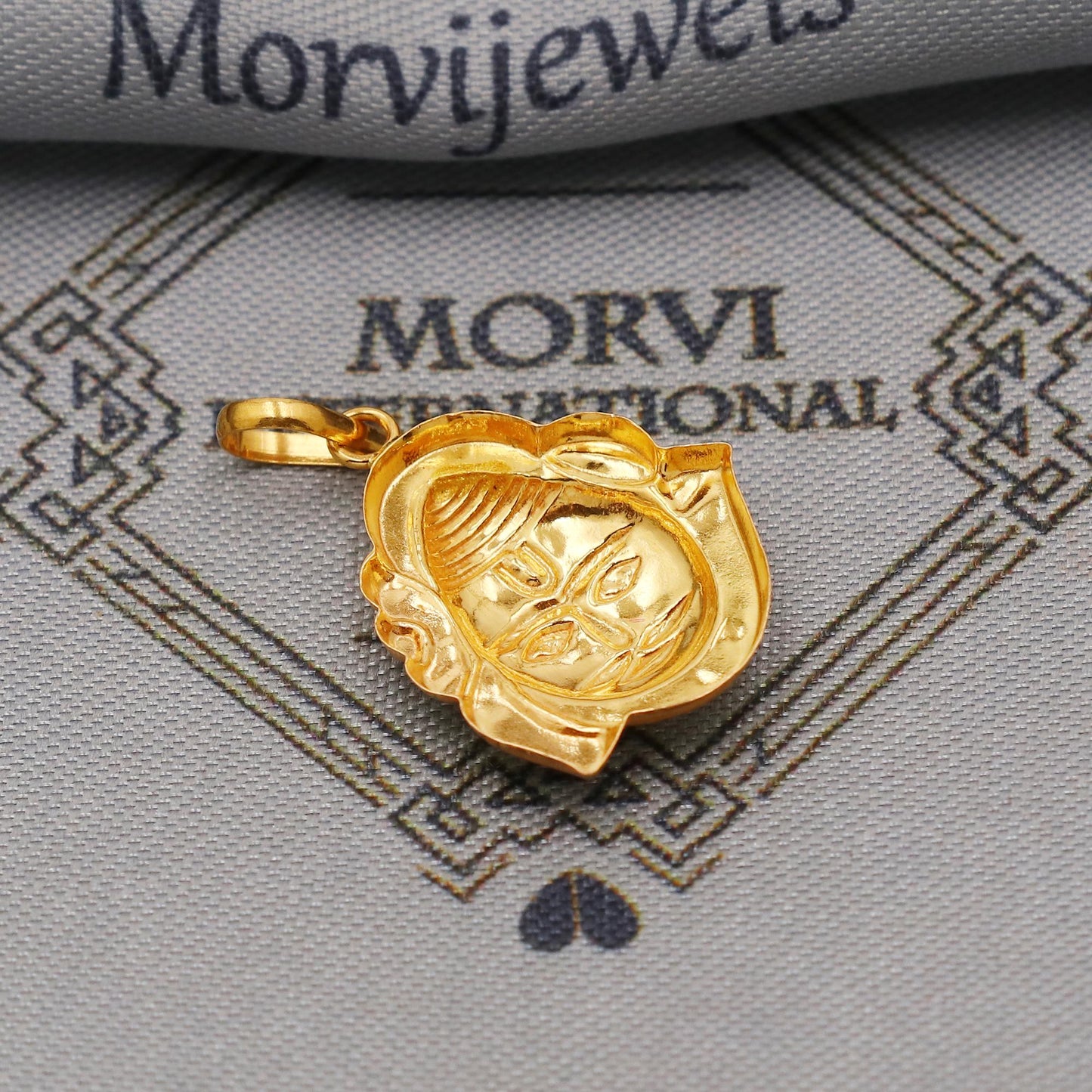 20k/18k Yellow Gold Pendant: Indian God Lord Shiva Jewelry, K6364