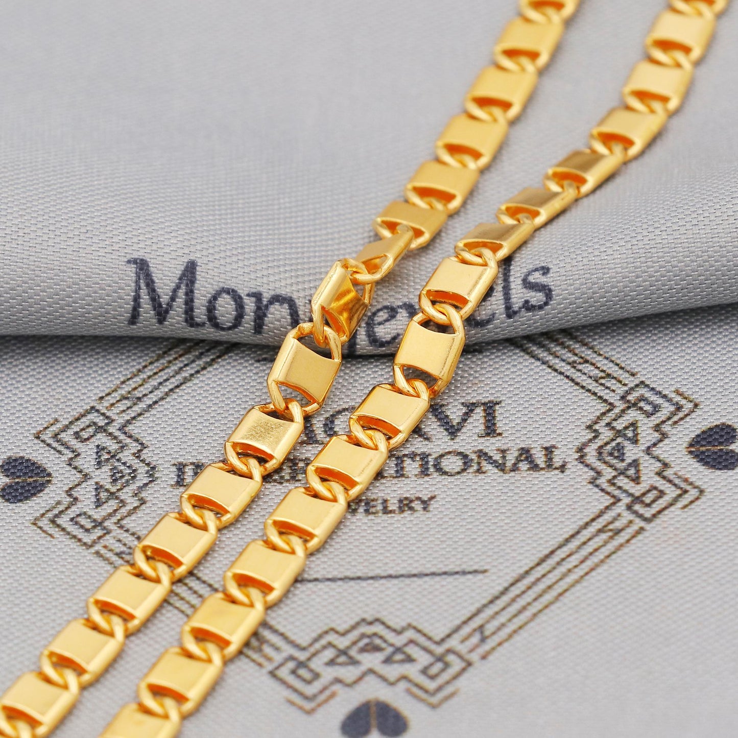 Beautiful 22k Yellow Gold Chain Necklace Gift , all sizes, 22k karat 22kt 22ct Indian Gold Handmade chain necklace Jewelry for gift, K6389