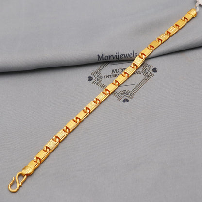 handcrafted 22k solid gold bracelet indian designer jewelry, K6390