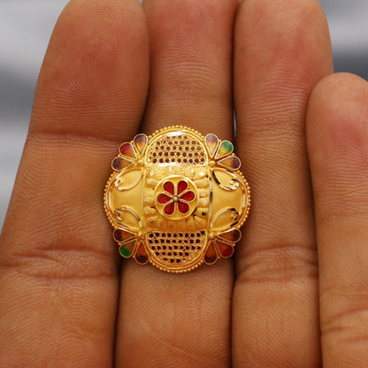 Handmade 22k Gold Rings , 22 karat Woman Rings, Statement Rings, Rings, Daily Ring, Woman Jewelry, 22k Gold Ring, 22k Gold Jewelry