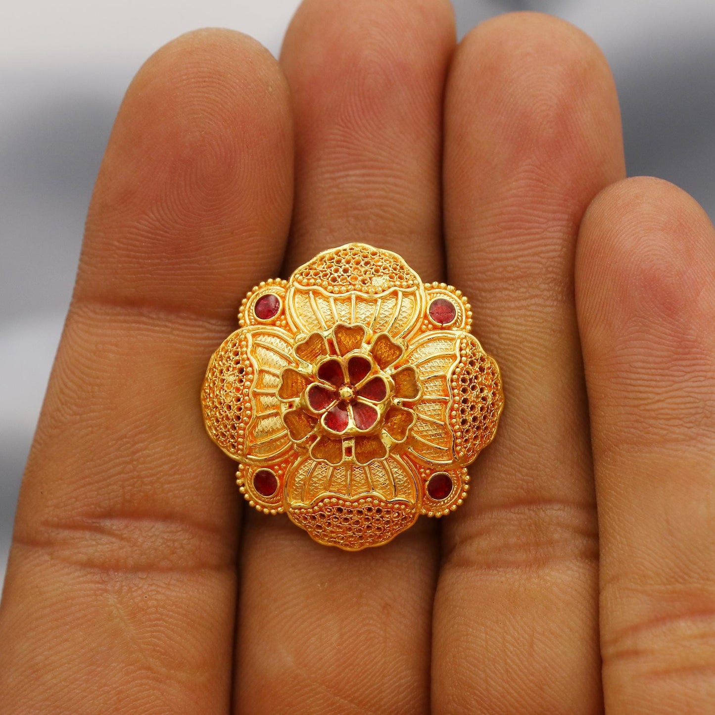 Handmade 22k Gold Rings, 22 karat Woman Rings, Statement Rings, Wedding Rings, Daily Ring, Woman Jewelry, 22k Gold Ring, 22k Gold Jewelry