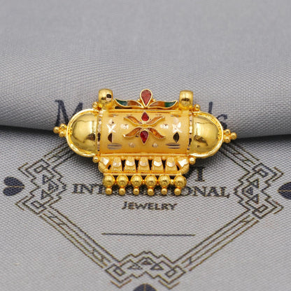 Pure 22k Gold Pendant Jewelry, Traditional Indian Vintage design Gold Jewelry, K6400
