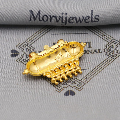 Pure 22k Gold Pendant Jewelry, Traditional Indian Vintage design Gold Jewelry, K6400