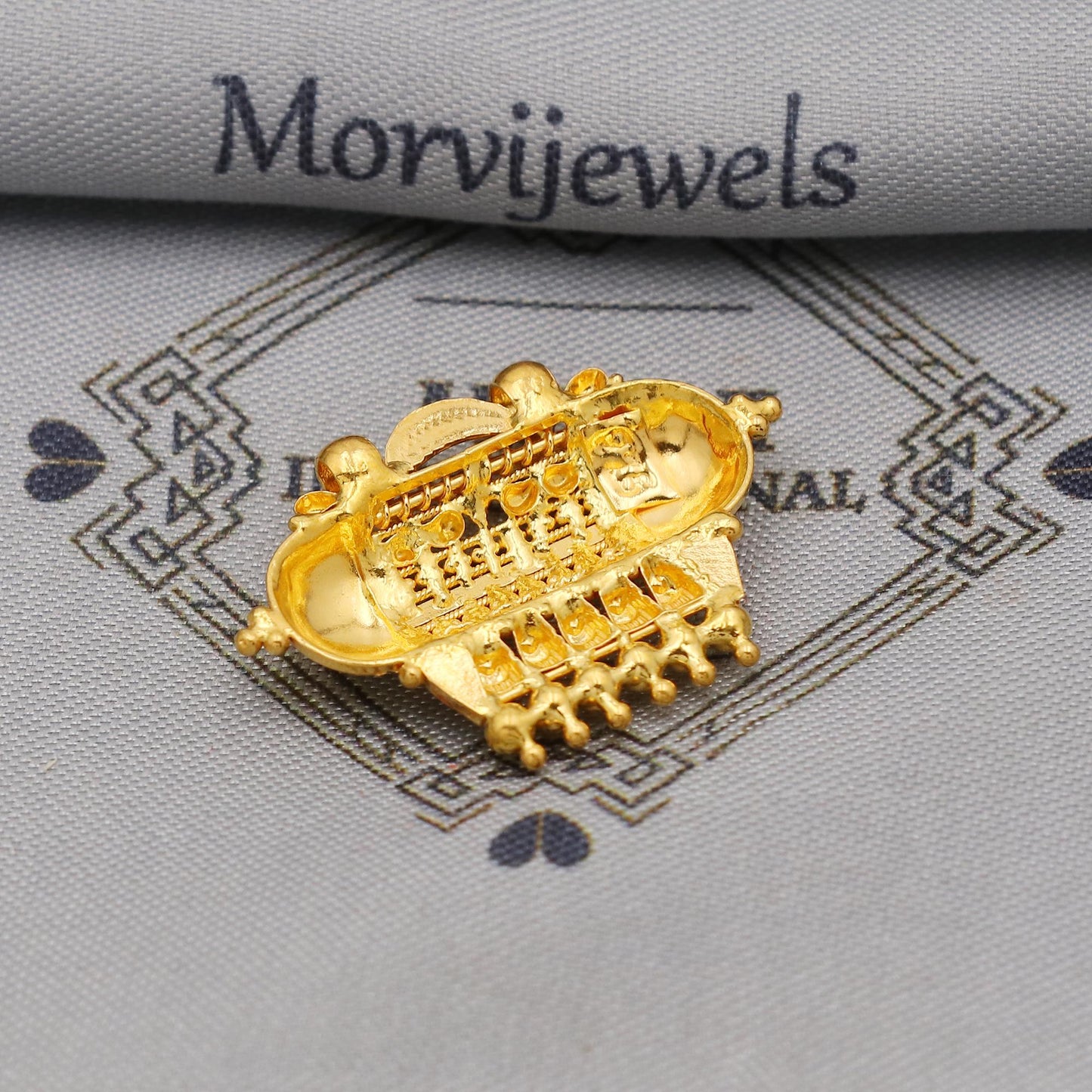 Pure 22k Gold Pendant Jewelry, Traditional Indian Vintage design Gold Jewelry, K6401