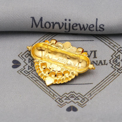 Pure 22k Gold Pendant Jewelry, Traditional Indian Vintage design Gold Jewelry, K6404