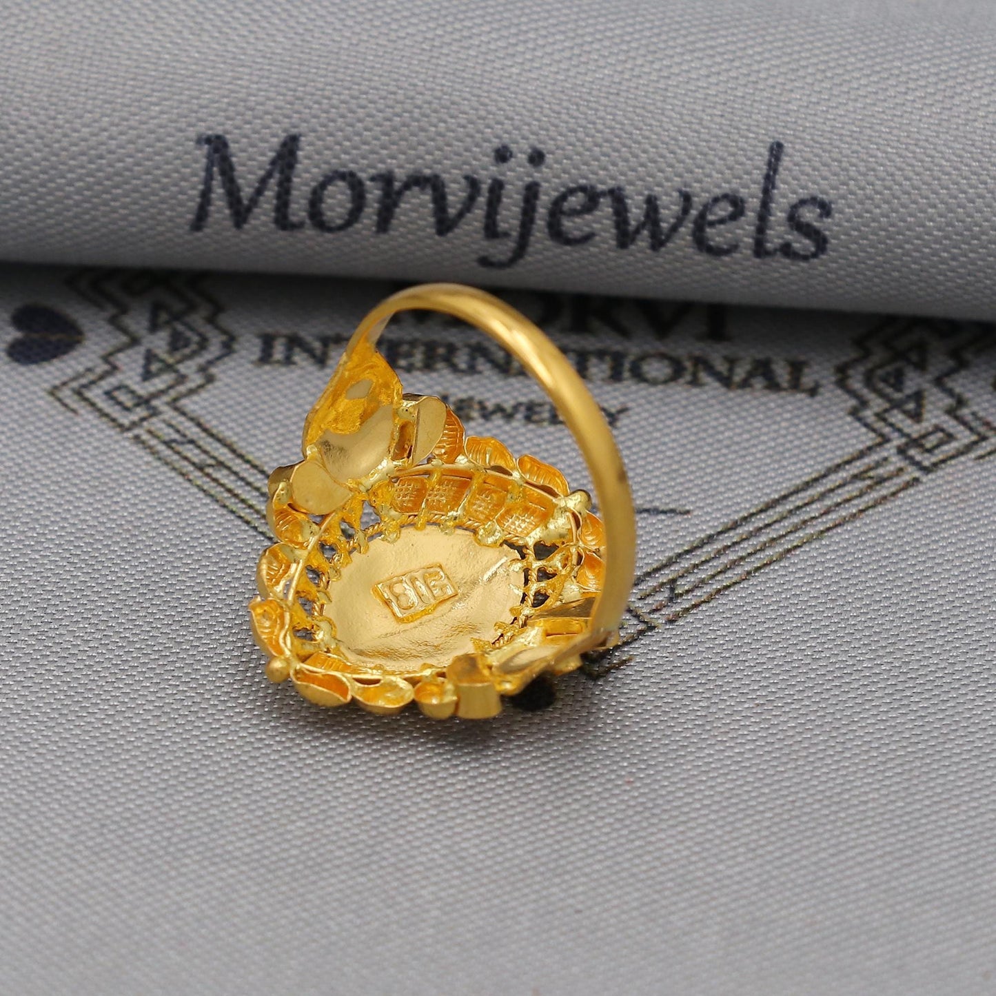 22k Gold Gold Ring, Vintage Designer Solid Gold 22k Ring, Rajasthani Indian Jewelry, Beautiful Women Gold Handmade Ring Jewelry, K6126