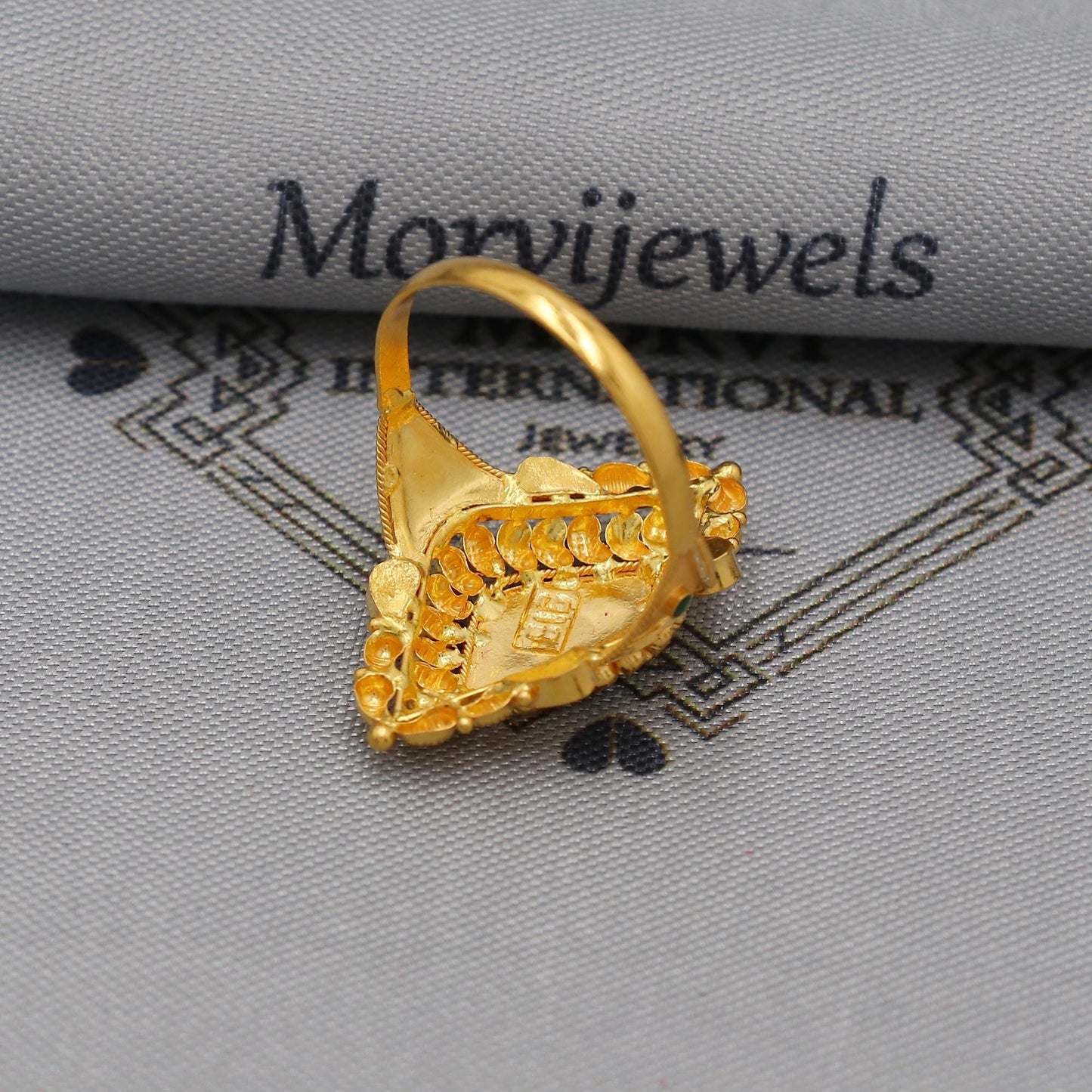 22k Gold Gold Ring, Vintage Designer Solid Gold 22k Ring, Rajasthani Indian Jewelry, Beautiful Women Gold Handmade Ring Jewelry, K6127