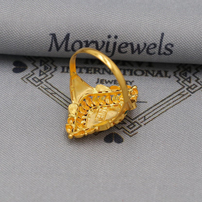 22k Gold Gold Ring, Vintage Designer Solid Gold 22k Ring, Rajasthani Indian Jewelry, Beautiful Women Gold Handmade Ring Jewelry, K6127