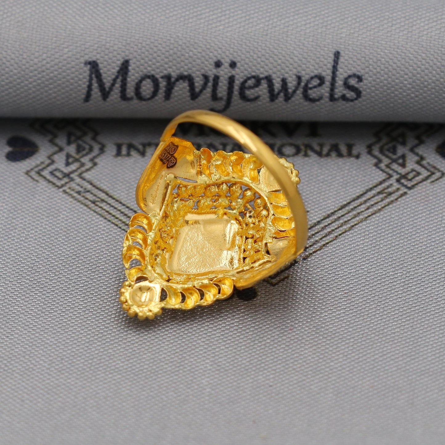 A alphabet Letter 22k gold handmade ring jewelry, K6129
