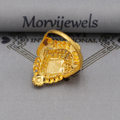A alphabet Letter 22k gold handmade ring jewelry, K6129