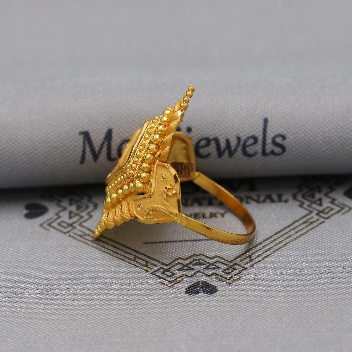 A alphabet Letter 22k gold handmade ring jewelry, K6129