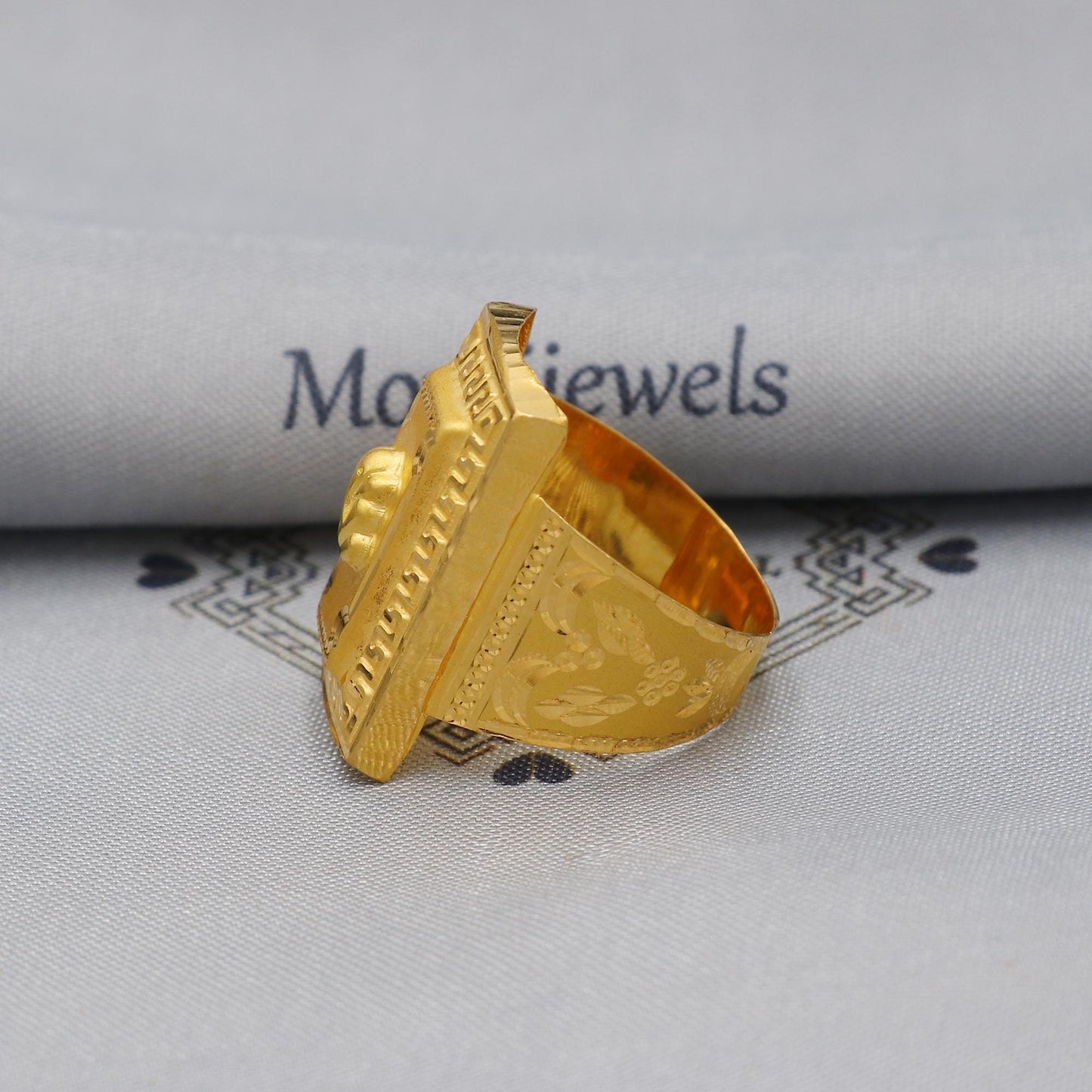 Lord Ganesha 22k Yellow Gold Ring Indian Jewelry, K5980