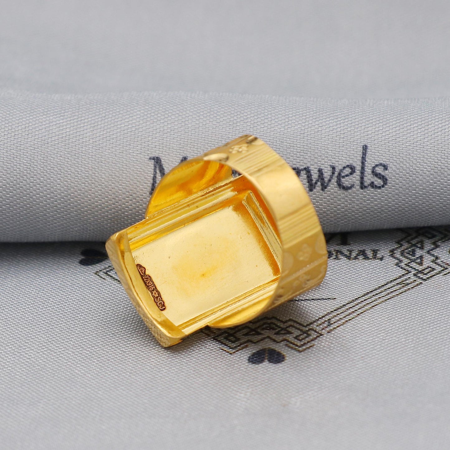 Handmade OM 22k Gold Ring Indian Jewelry, K5985
