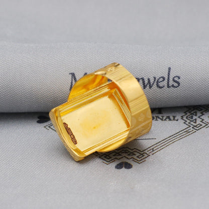 Handmade OM 22k Gold Ring Indian Jewelry, K5985