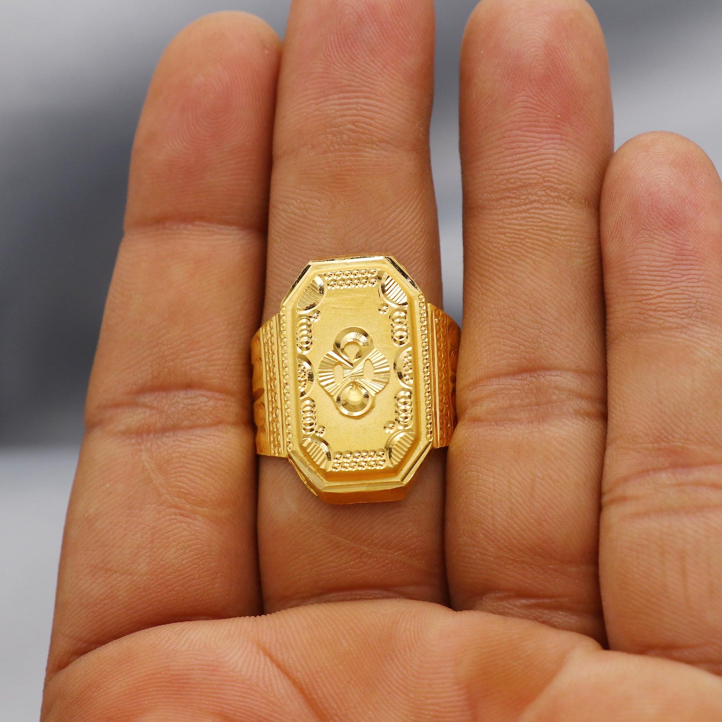 Handmade 22k Gold Ring Indian Handmade Jewelry, K5993