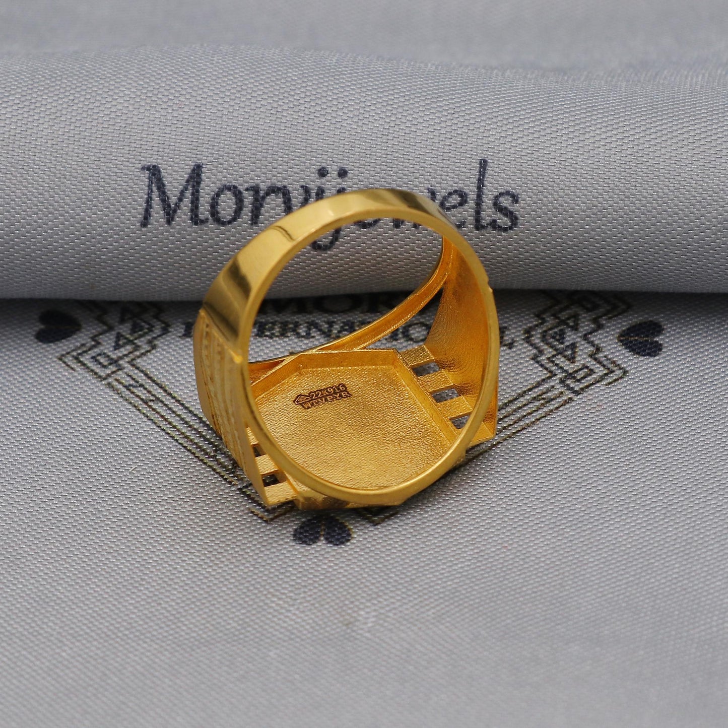 22k floral gold ring handmade jewelry, K5998