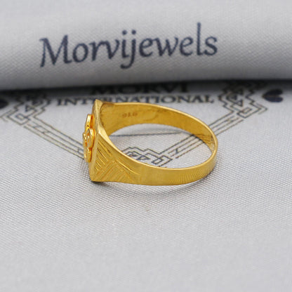 22k Gold Gold Ring, Vintage Antique Solid Gold 22k Ring, Indian Jewelry, Beautiful Gold Handmade Ring Jewelry, K6155