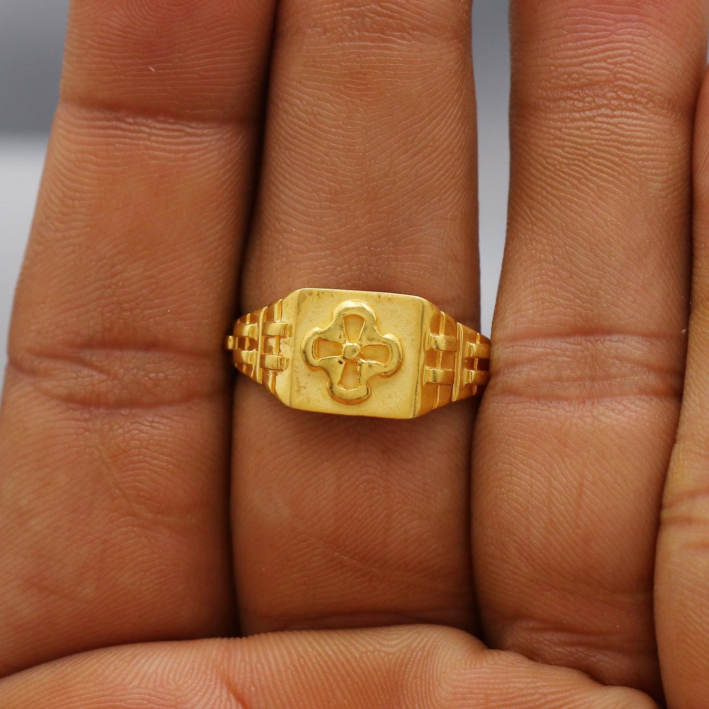 22k Gold Gold Ring, Vintage Antique Solid Gold 22k Ring, Indian Jewelry, Beautiful Gold Handmade Ring Jewelry, K6158