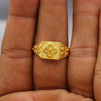 22k Gold Gold Ring, Vintage Antique Solid Gold 22k Ring, Indian Jewelry, Beautiful Gold Handmade Ring Jewelry, K6158