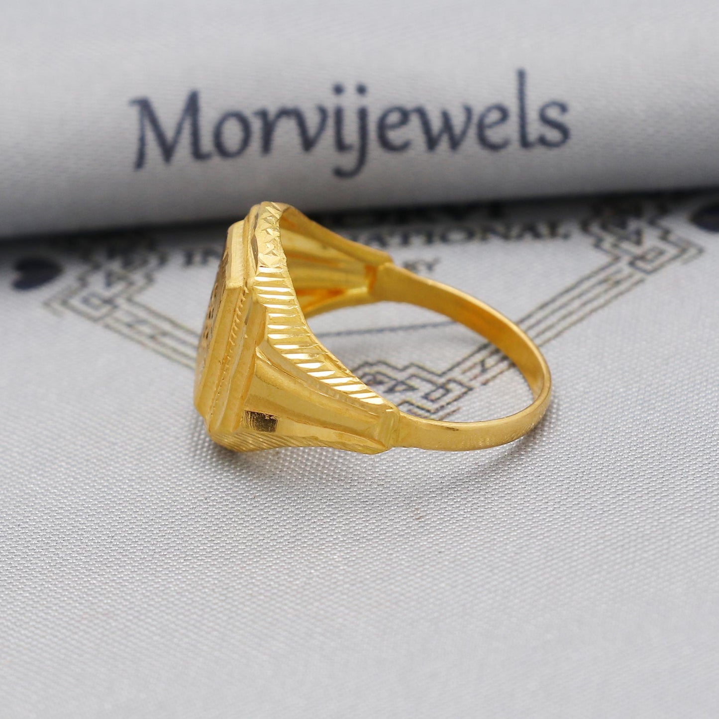22k Gold Gold Ring, Vintage Antique Solid Gold 22k Ring, Indian Jewelry, Beautiful Gold Handmade Ring Jewelry, K6160