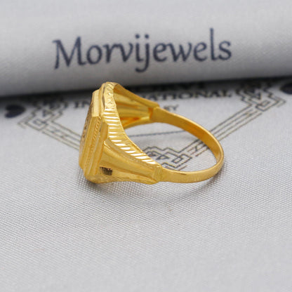 22k Gold Gold Ring, Vintage Antique Solid Gold 22k Ring, Indian Jewelry, Beautiful Gold Handmade Ring Jewelry, K6160