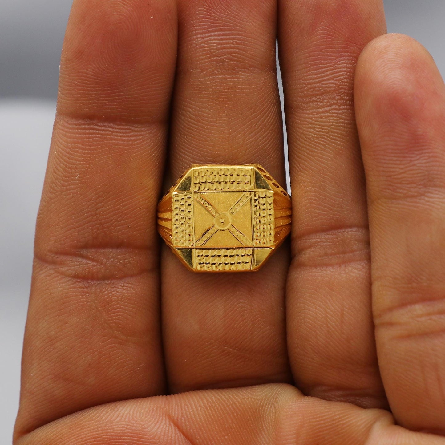 22k Gold Gold Ring, Vintage Antique Solid Gold 22k Ring, Indian Jewelry, Beautiful Gold Handmade Ring Jewelry, K6165