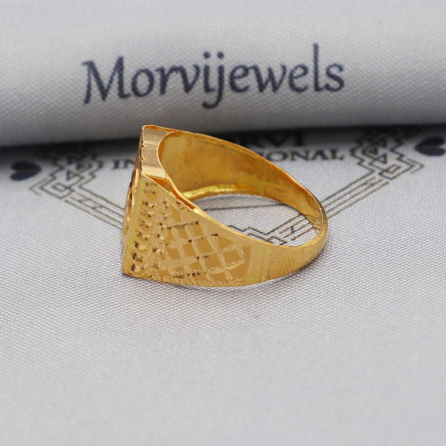 Aum Om 22k Gold Gold Ring, Vintage Antique Solid Gold 22k Ring, Indian Jewelry, Beautiful Gold Handmade Ring Jewelry, K6166