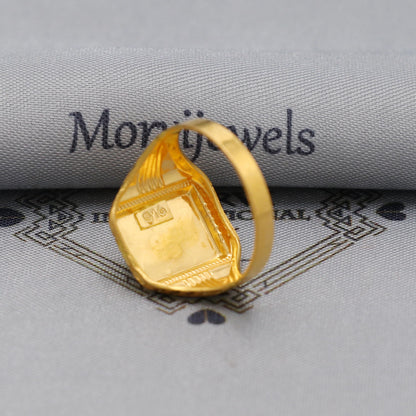 Solid 22k Yellow Gold Ring Size 6 7 8 and All Size, 22k Gold Handmade Ring, Indian Gold Ring, K6170