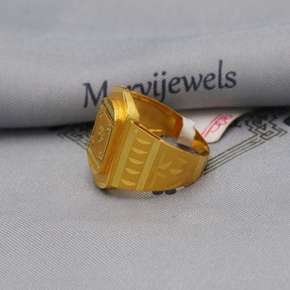Artisan 22k Gold Ring Indian Jewelry, K6013