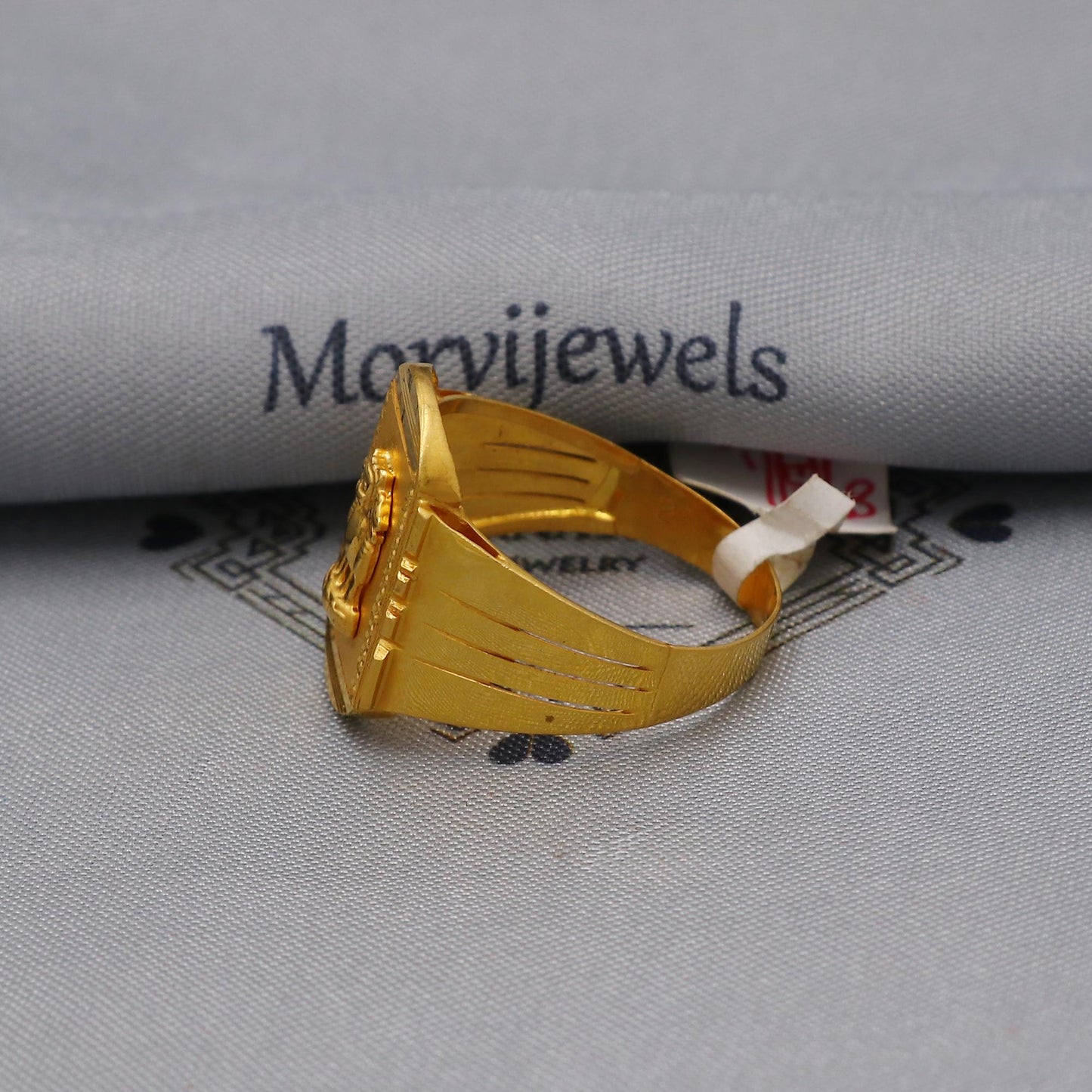 Handmade 22k Gold Ring Indian Jewelry, Ashoka Emblem Ring, K6017