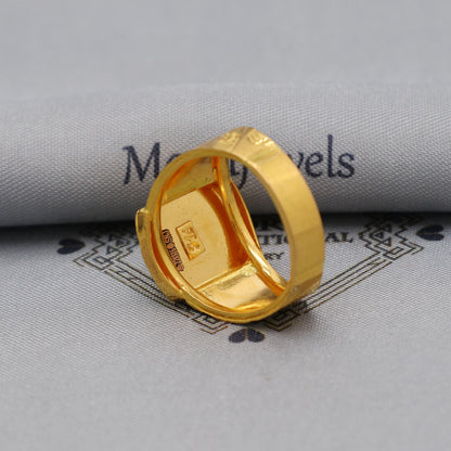 Flower Solid 22k Yellow Gold Ring Size 6 7 8 and All Size, 22k Gold Handmade Ring, Indian Gold Ring, K6173