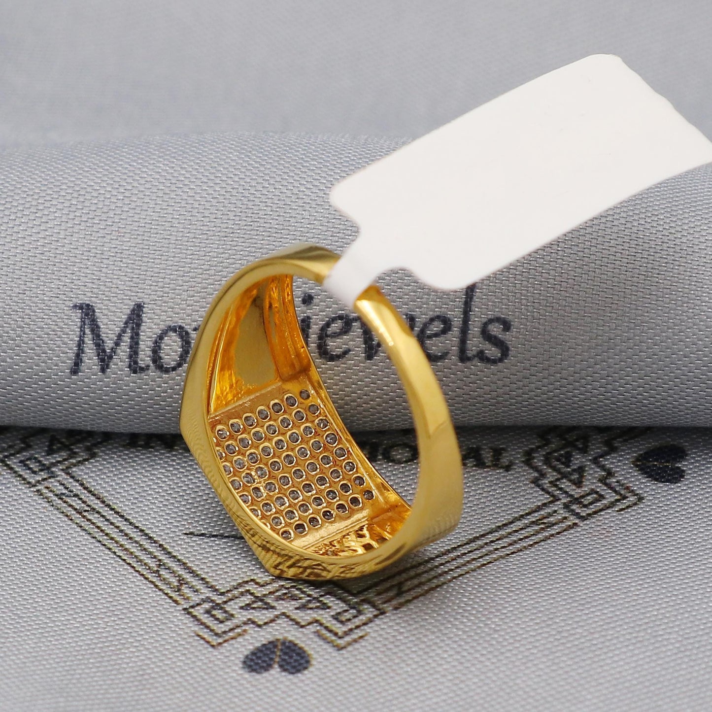 Handmade Chevron Design 22k Gold Ring Indian Jewelry, K6021
