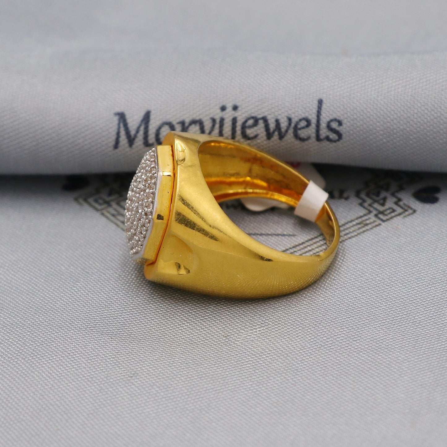multi cz zircon stone ring Handmade 22k Gold Ring Indian Jewelry, K6024