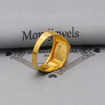 Flower Solid 22k Yellow Gold Ring Size 6 7 8 and All Size, 22k Gold Handmade Ring, Indian Gold Ring, K6175