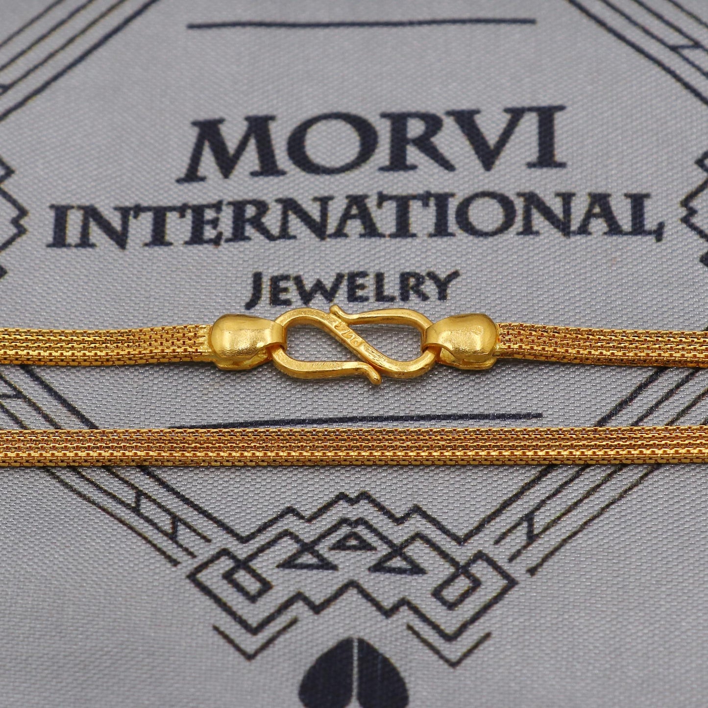22K Gold Box Chain Necklace, Yellow Gold Box Chain, Women Chain Necklace Jewelry, Elegant Chain Indian Necklace, Gift For Her, K6029