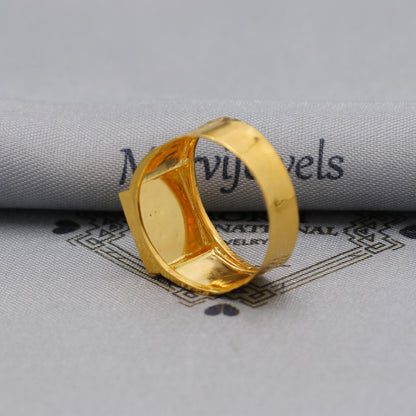 Solid 22k Yellow Gold Ring Size 6 7 8 and All Size, 22k Gold Handmade Ring, Indian Gold Ring, K6176