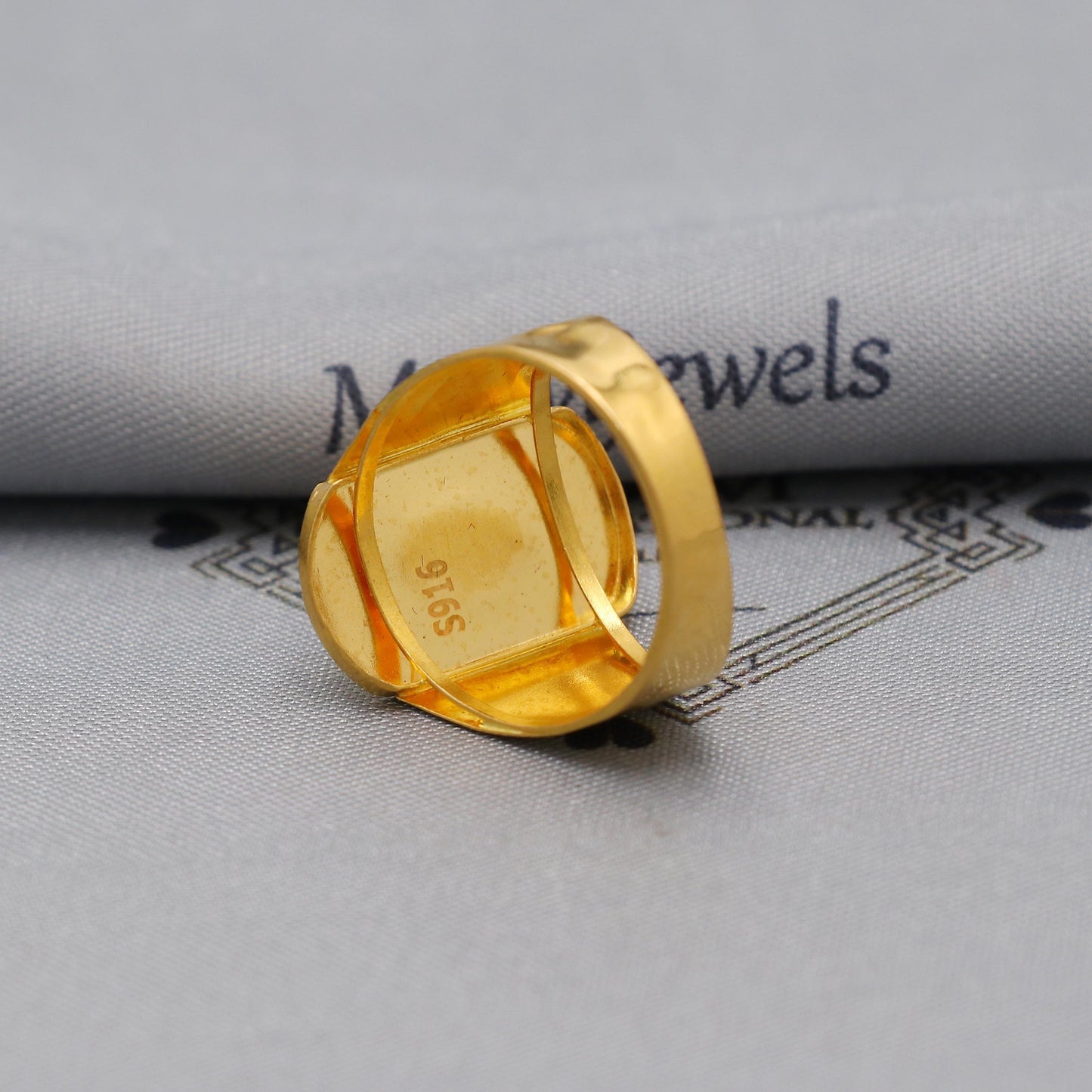 Flower Carved Solid 22k Yellow Gold Ring, 22k Gold Handmade Ring, Indian Gold Ring, K6177