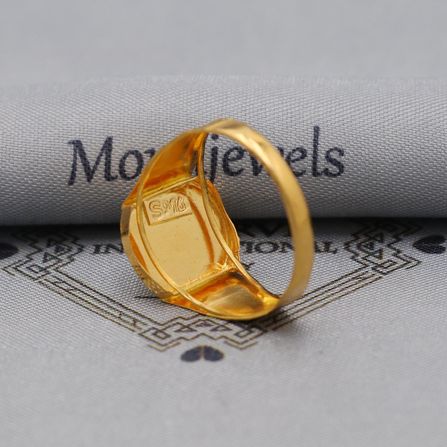 om aum Carved Solid 22k Yellow Gold Ring Size 6 7 8 and All Size, 22k Gold Handmade Ring, Indian Gold Ring, K6181