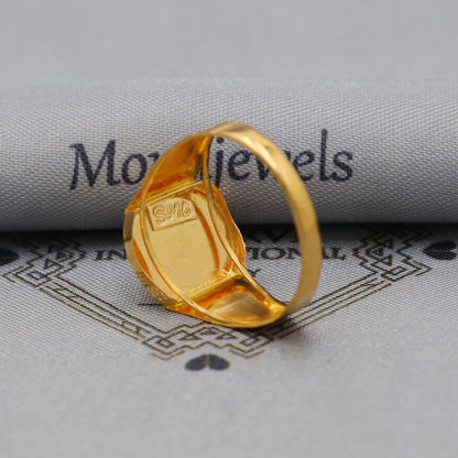 om aum Carved Solid 22k Yellow Gold Ring Size 6 7 8 and All Size, 22k Gold Handmade Ring, Indian Gold Ring, K6181
