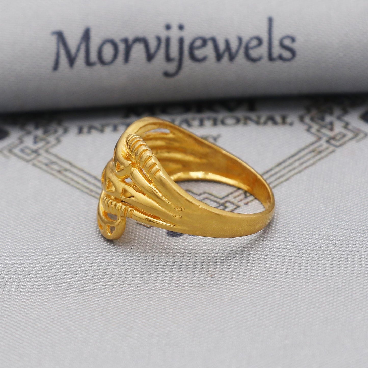 Stylish 22k Gold Handmade Ring Jewelry, K6188