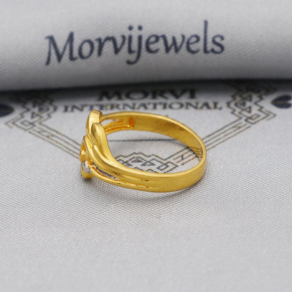 Peacock Bird solid 22k Yellow Gold Handmade Ring Jewelry, K6191