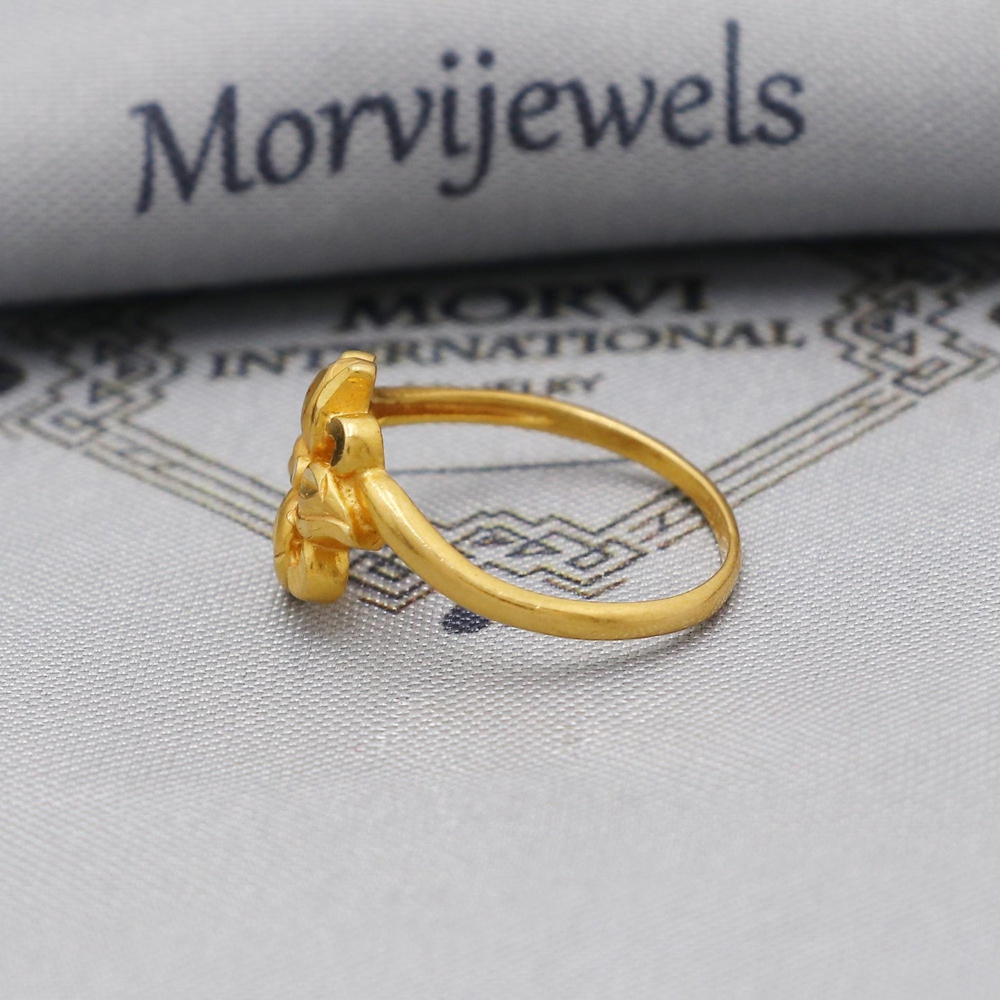 Flower 22k Solid Yellow Gold Handmade Ring Jewelry, K6195